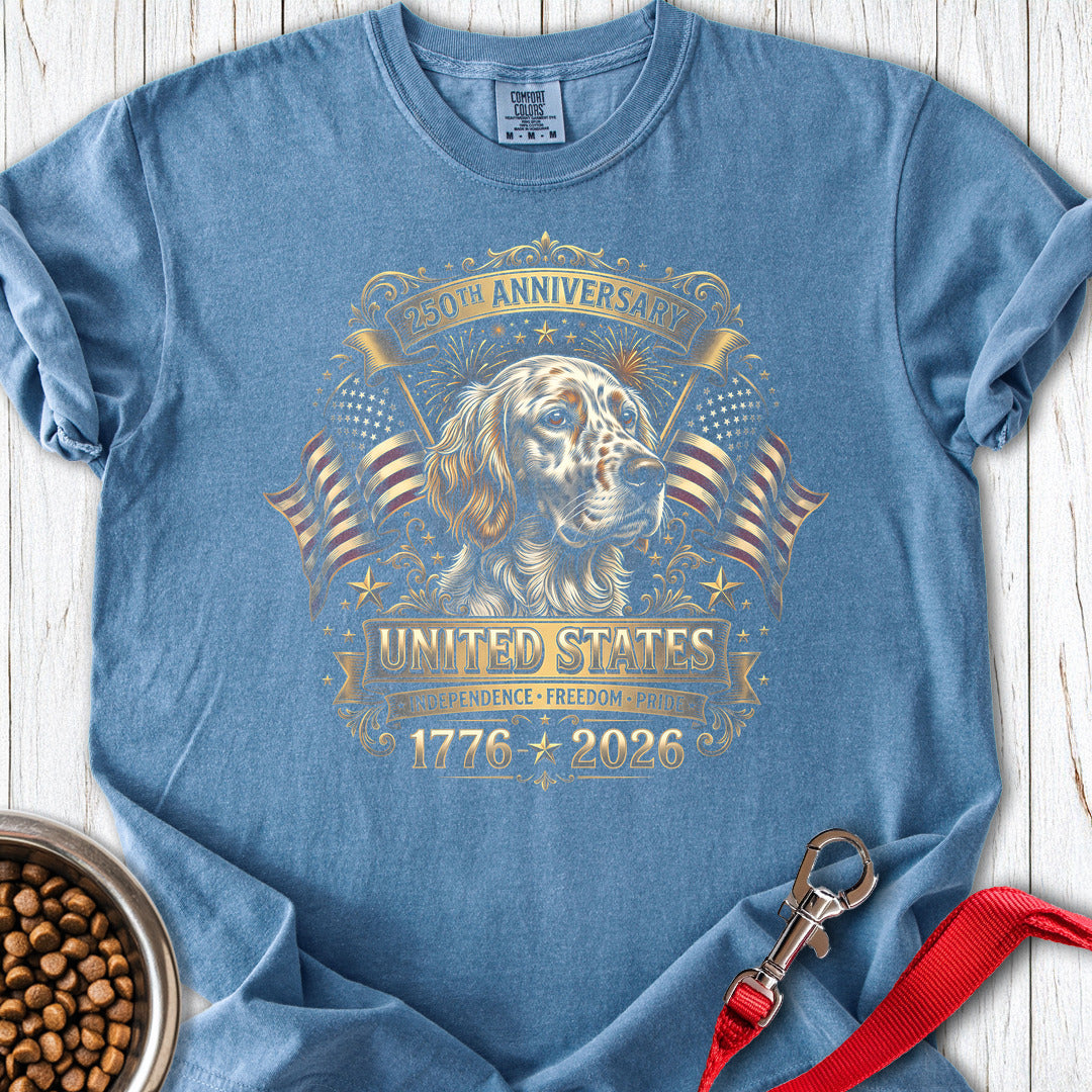 English Setter USA Premium Tee — Blue Jean