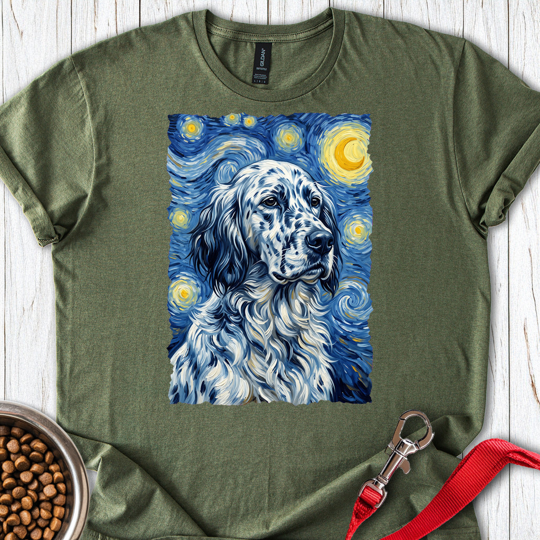 English Setter Van Gogh — Military Green