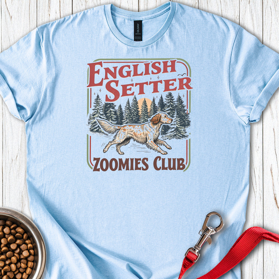 English Setter Zoomies Club — Light Blue