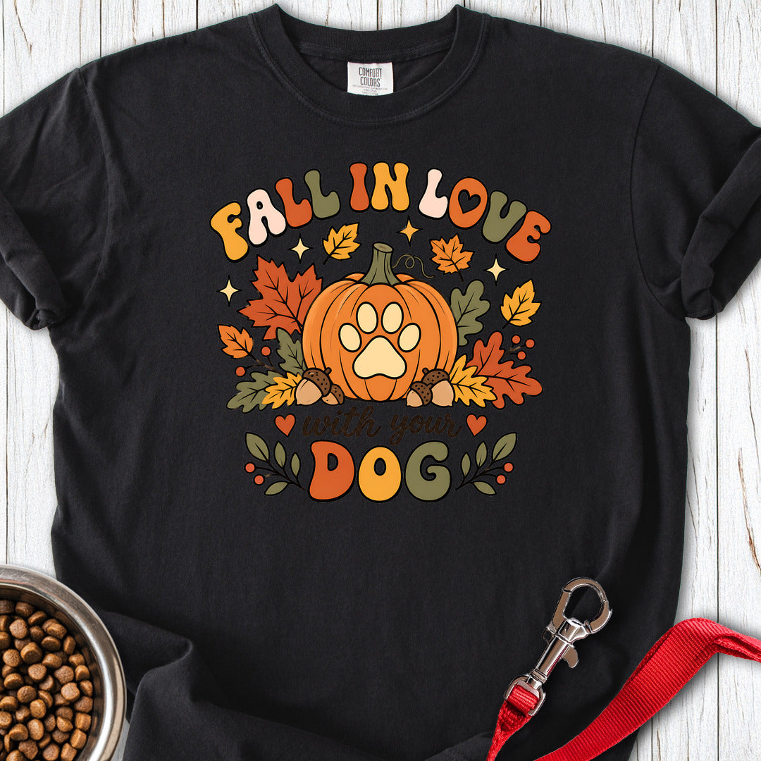 Fall In Love With Your Dog Premium Tee — Black