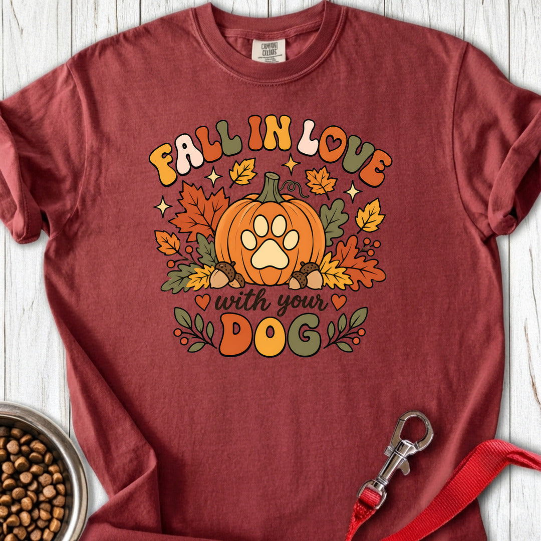 Fall In Love With Your Dog Premium Tee — Brick
