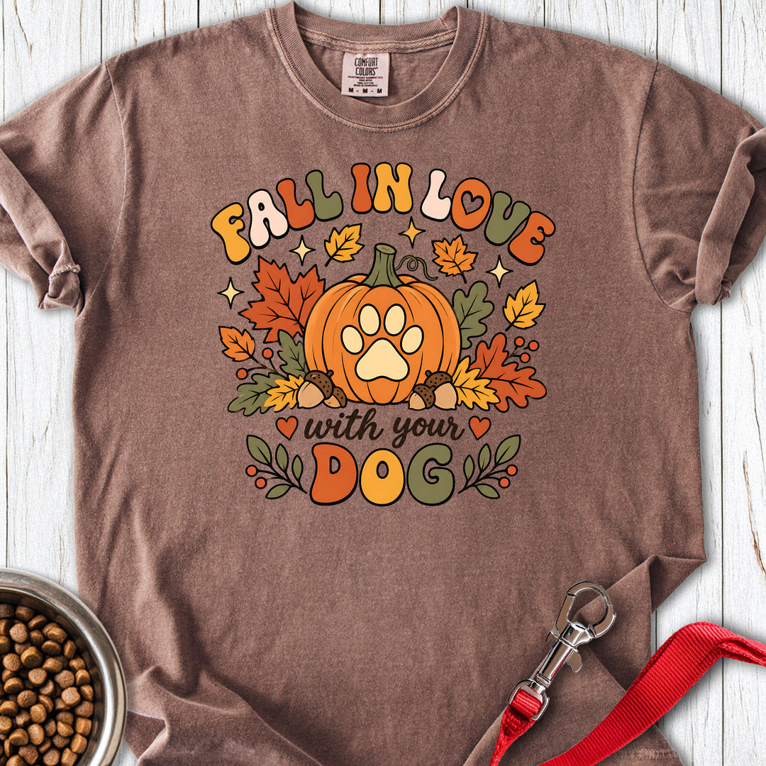 Fall In Love With Your Dog Premium Tee — Espresso