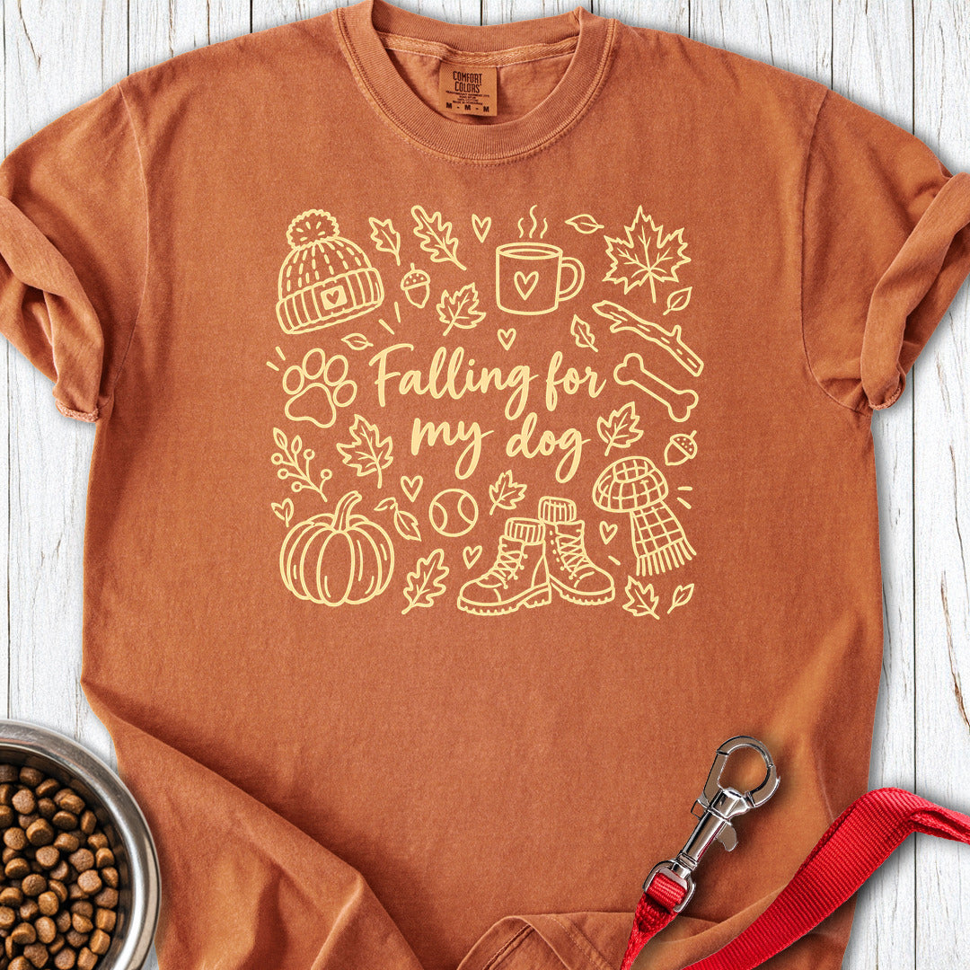 Falling For My Dog Premium Tee — Yam