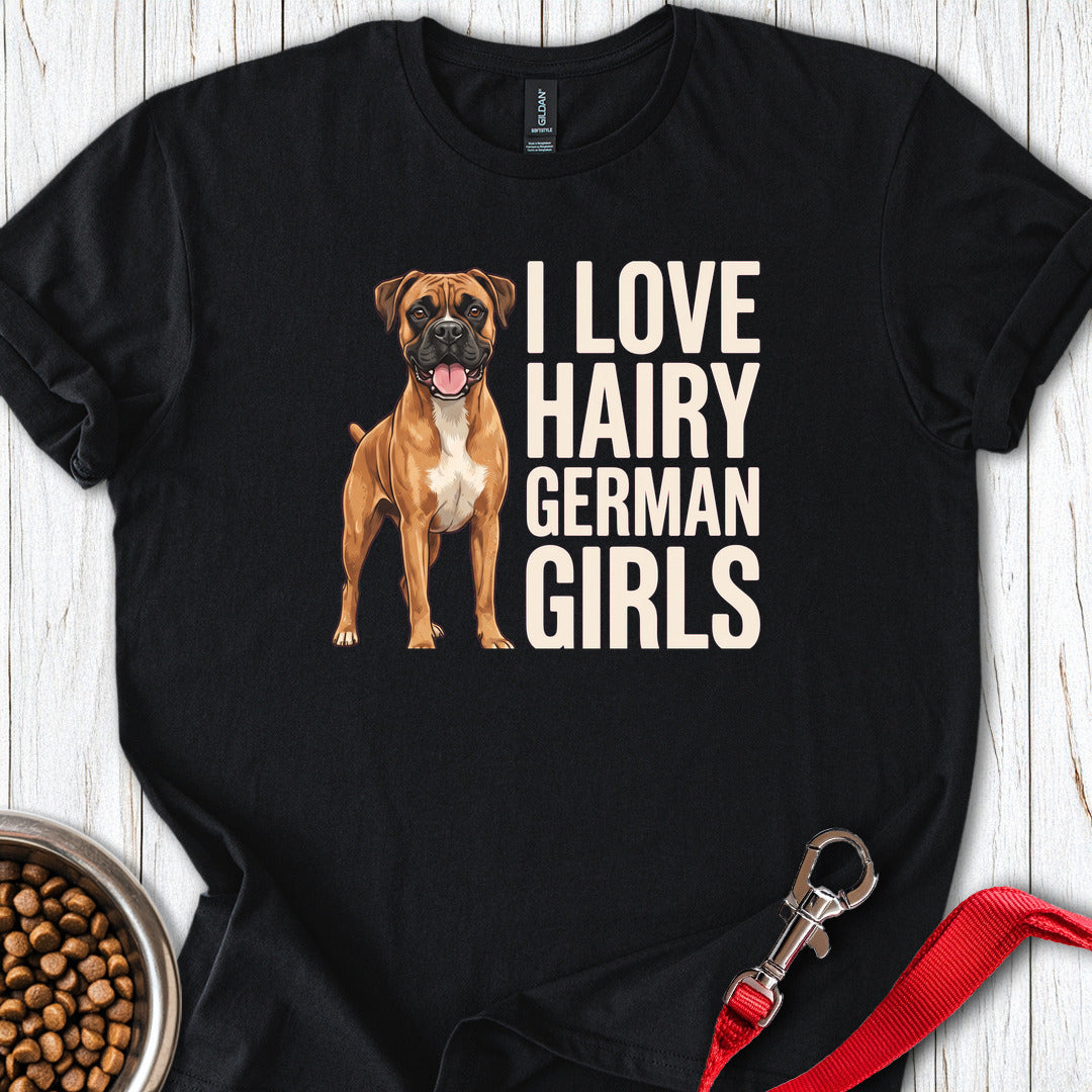 Fawn Boxer Hairy German Girl — Black