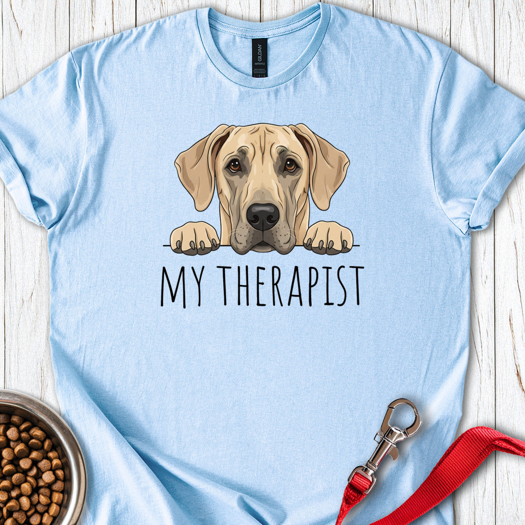 Fawn Great Dane My Therapist Light Blue