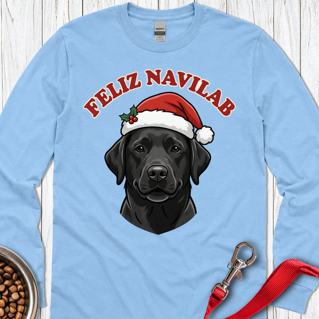 Feliz Navilab Black Lab Long Sleeve — Carolina Blue
