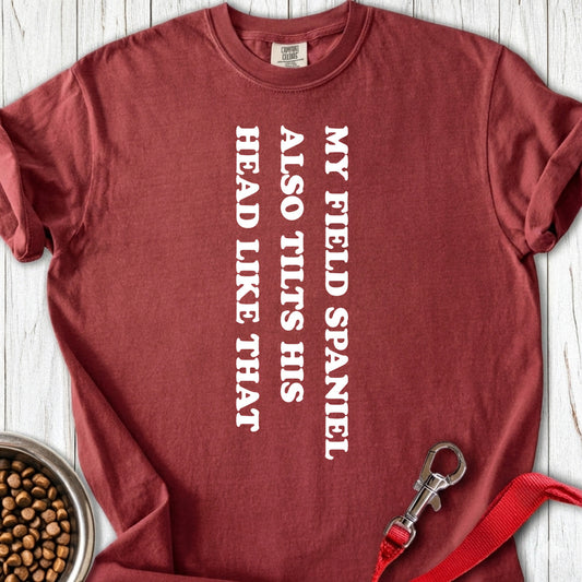 Field Spaniel Tilts His Head Premium Tee Brick