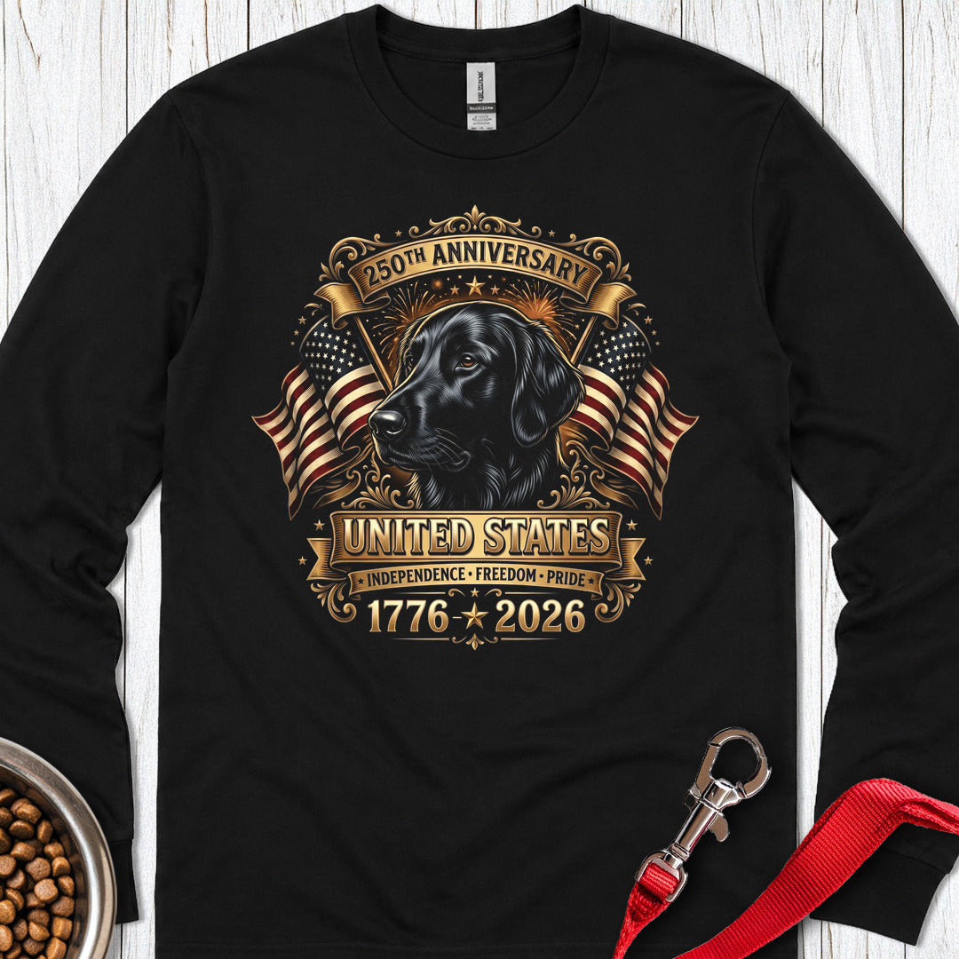 Flat Coated Retriever 250 Years Anniversary Long Sleeve — Black