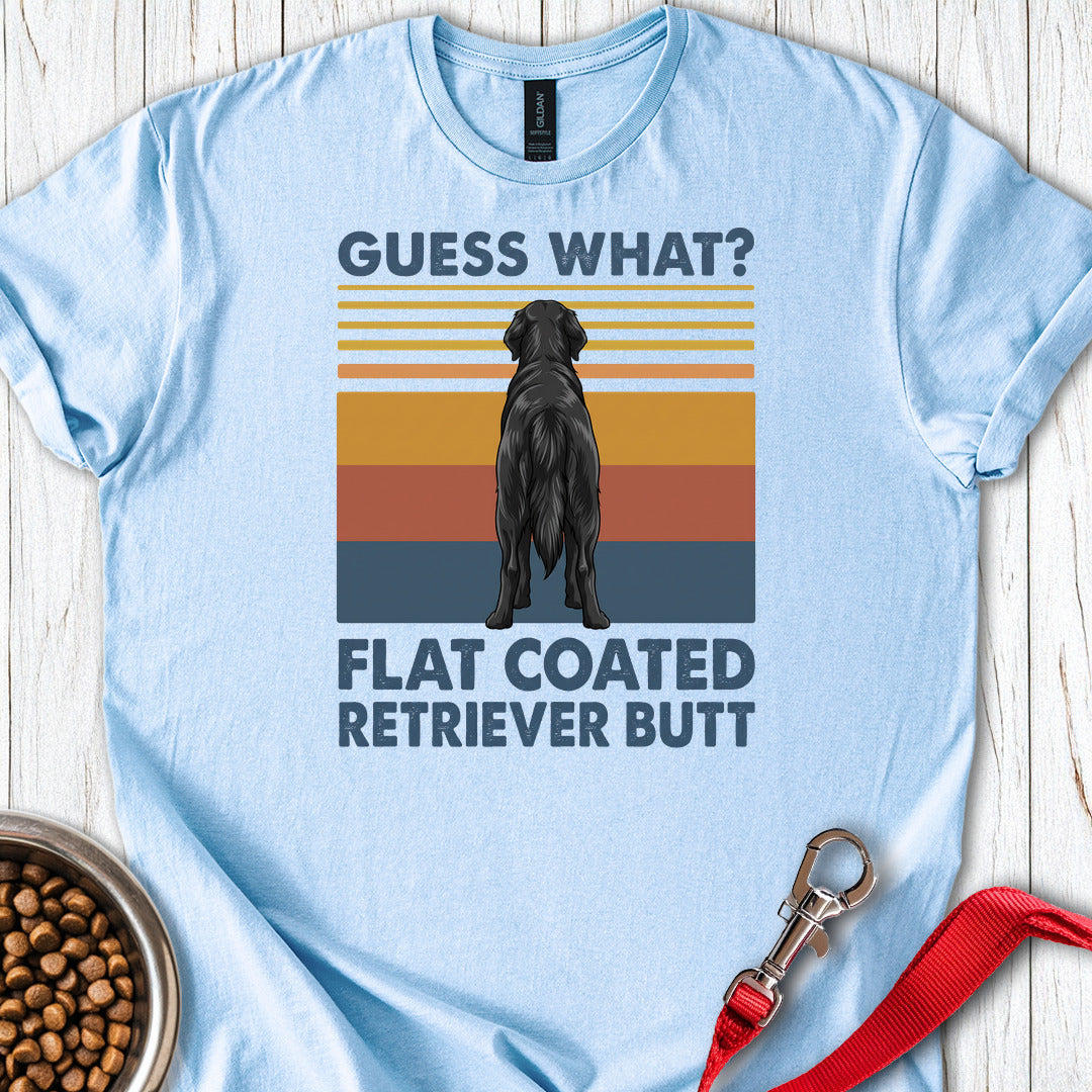 Flat Coated Retriever Butt — Light Blue