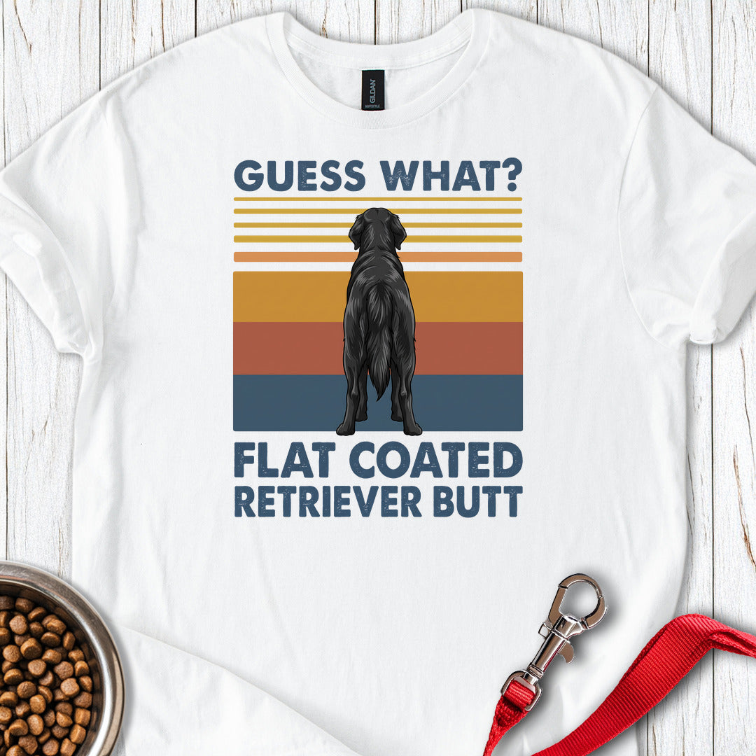Flat Coated Retriever Butt — White