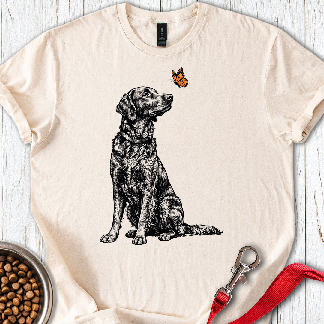 Flat Coated Retriever Butterfly — Natural