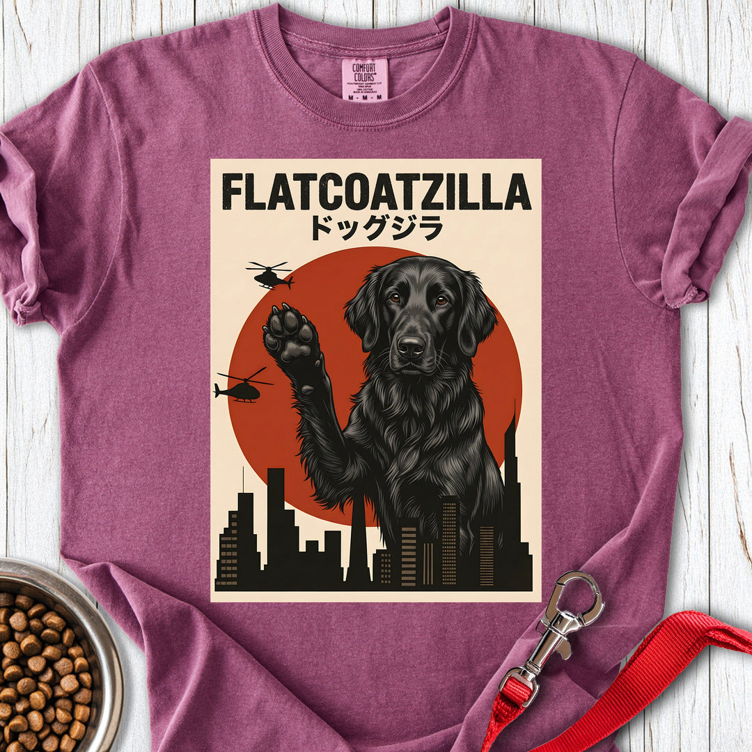 Flat Coated Retriever Flatcoatzilla Premium Tee — Berry