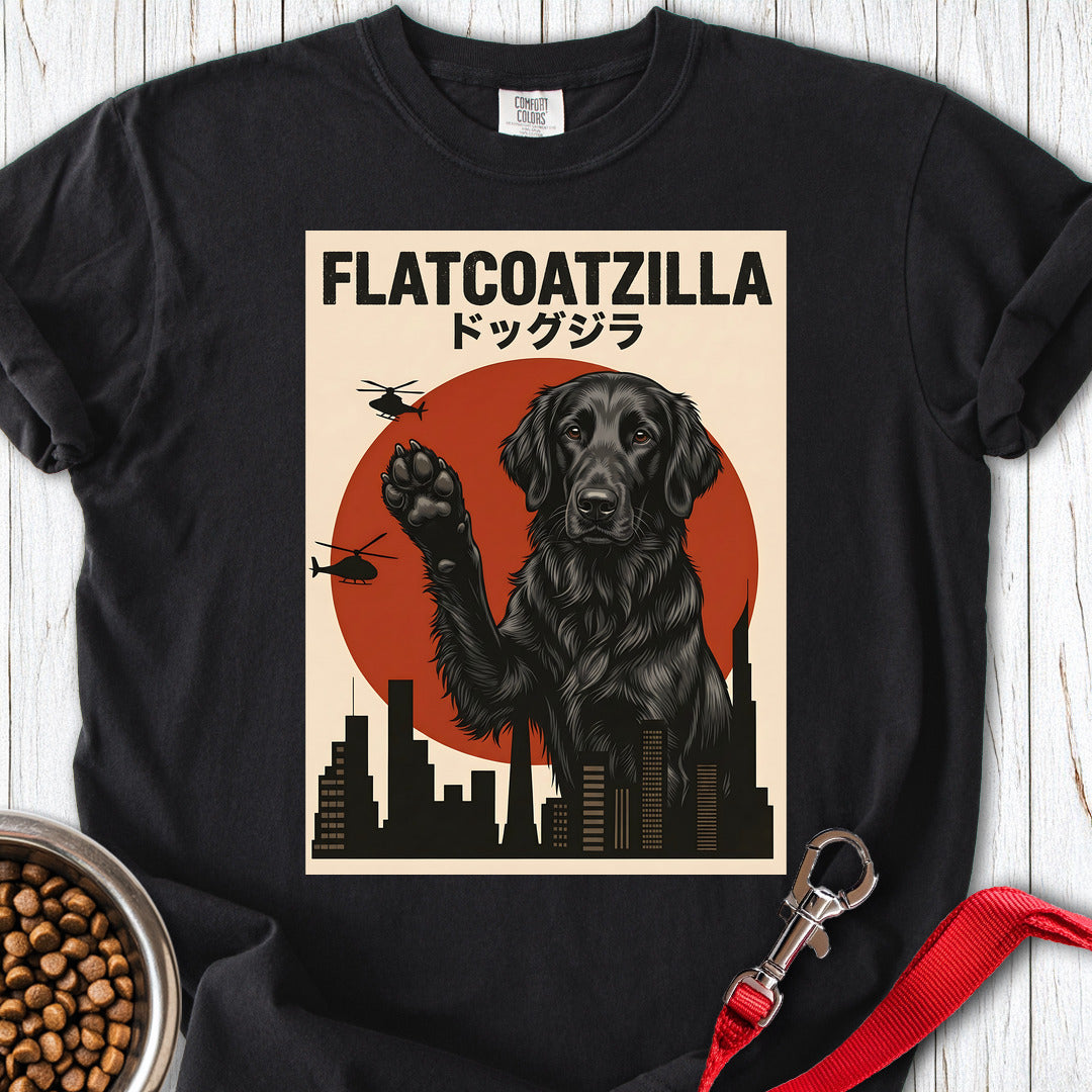 Flat Coated Retriever Flatcoatzilla Premium Tee — Black