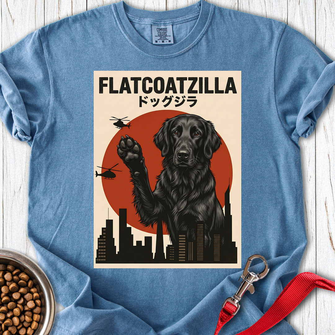 Flat Coated Retriever Flatcoatzilla Premium Tee — Blue Jean