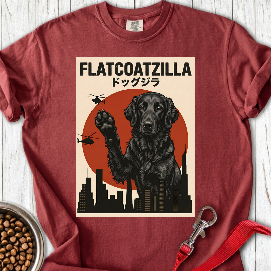 Flat Coated Retriever Flatcoatzilla Premium Tee — Brick