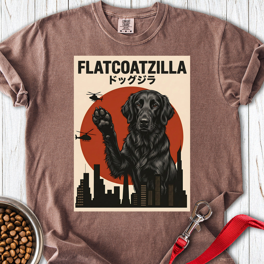 Flat Coated Retriever Flatcoatzilla Premium Tee — Espresso