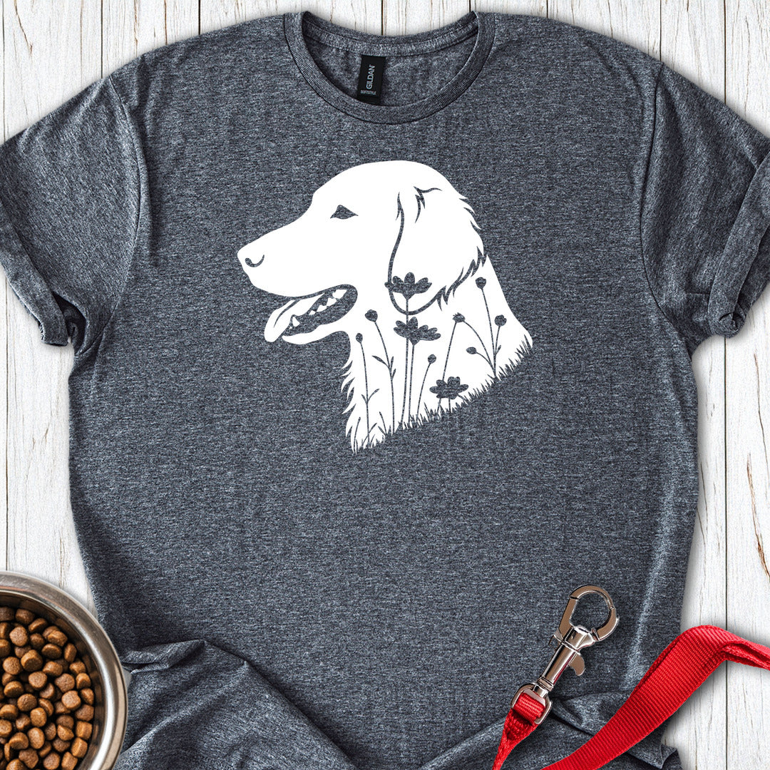 Flat Coated Retriever Flowers — Dark Heather