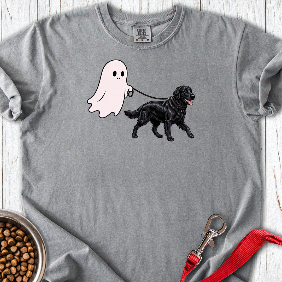 Flat Coated Retriever Ghost Walk Premium Tee — Grey