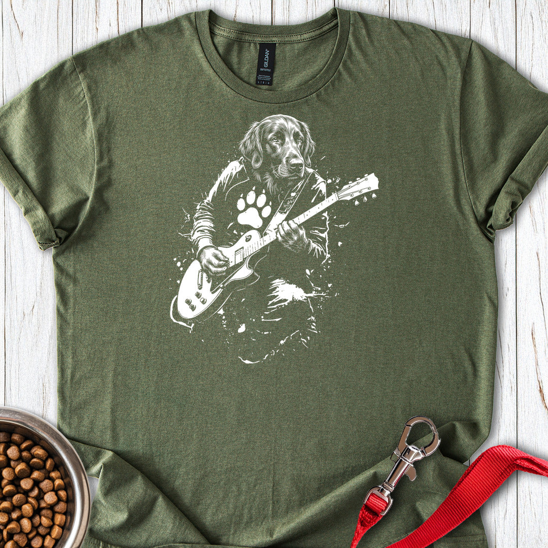 Flat Coated Retriever Guitar — Military Green