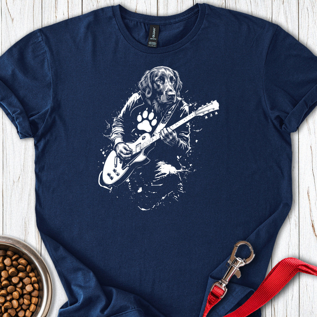 Flat Coated Retriever Guitar — Navy