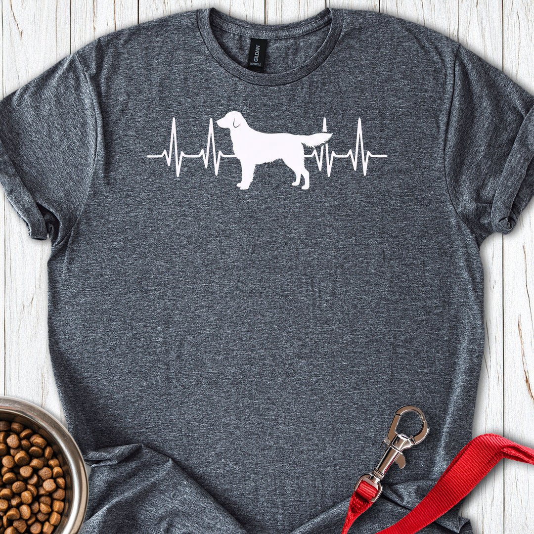 Flat Coated Retriever Heartbeat — Dark Heather