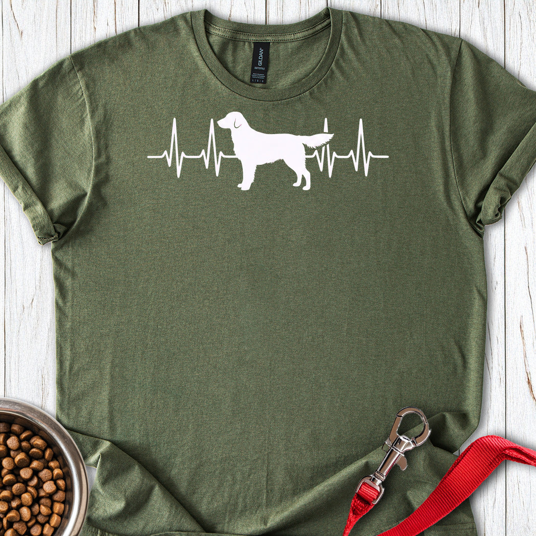 Flat Coated Retriever Heartbeat — Military Green