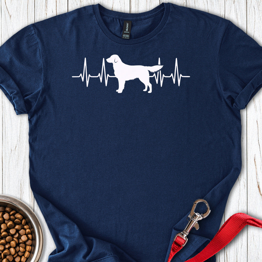 Flat Coated Retriever Heartbeat — Navy