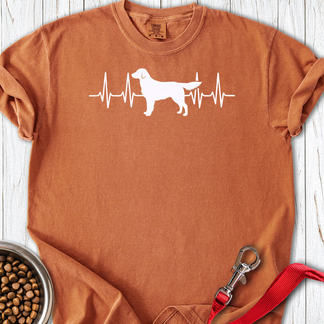 Flat Coated Retriever Heartbeat Premium Tee — Yam