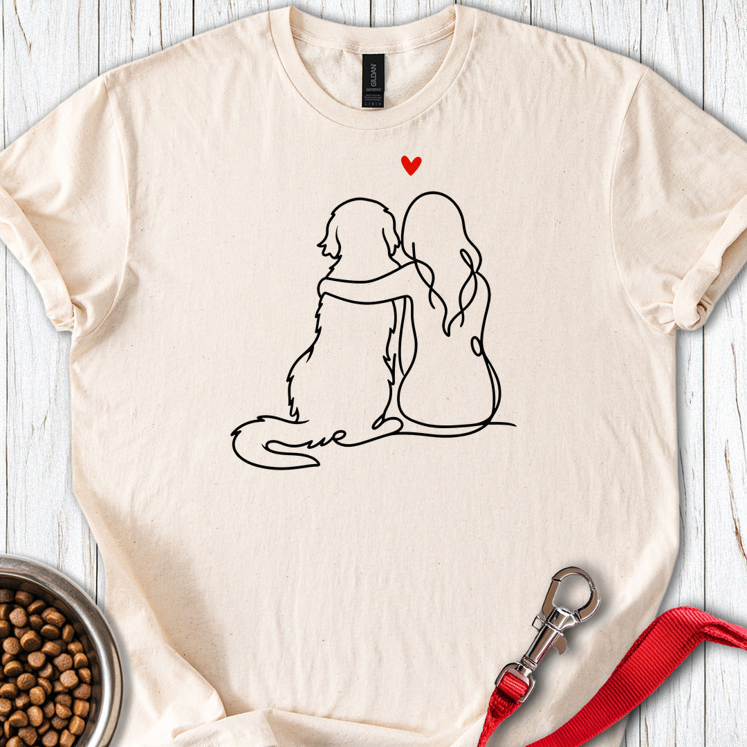 Flat Coated Retriever Hug — Natural