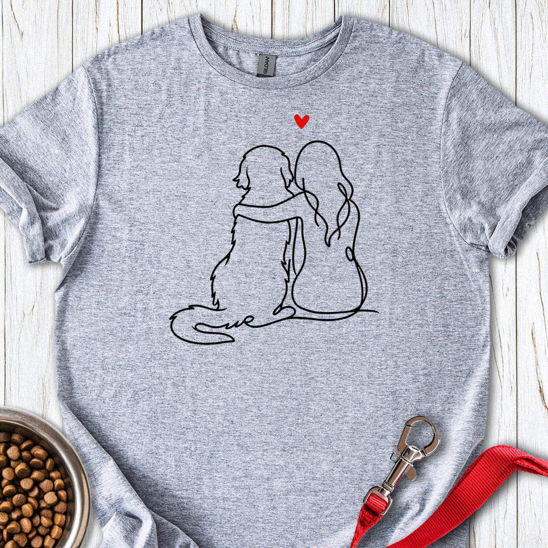Flat Coated Retriever Hug — Sport Grey