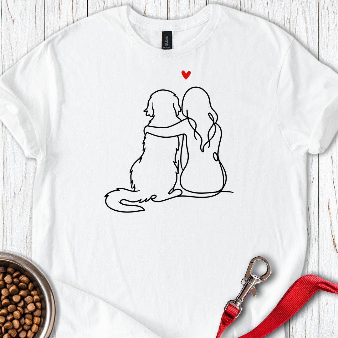 Flat Coated Retriever Hug — White