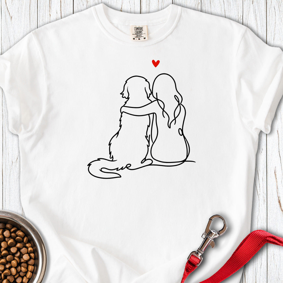 Flat Coated Retriever Hug Premium Tee — White
