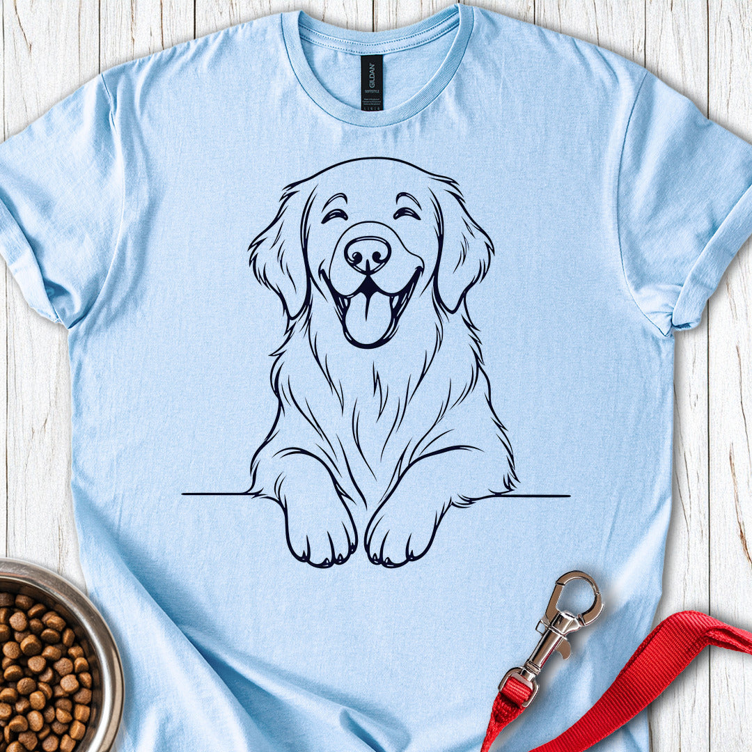 Flat Coated Retriever Lineart — Light Blue