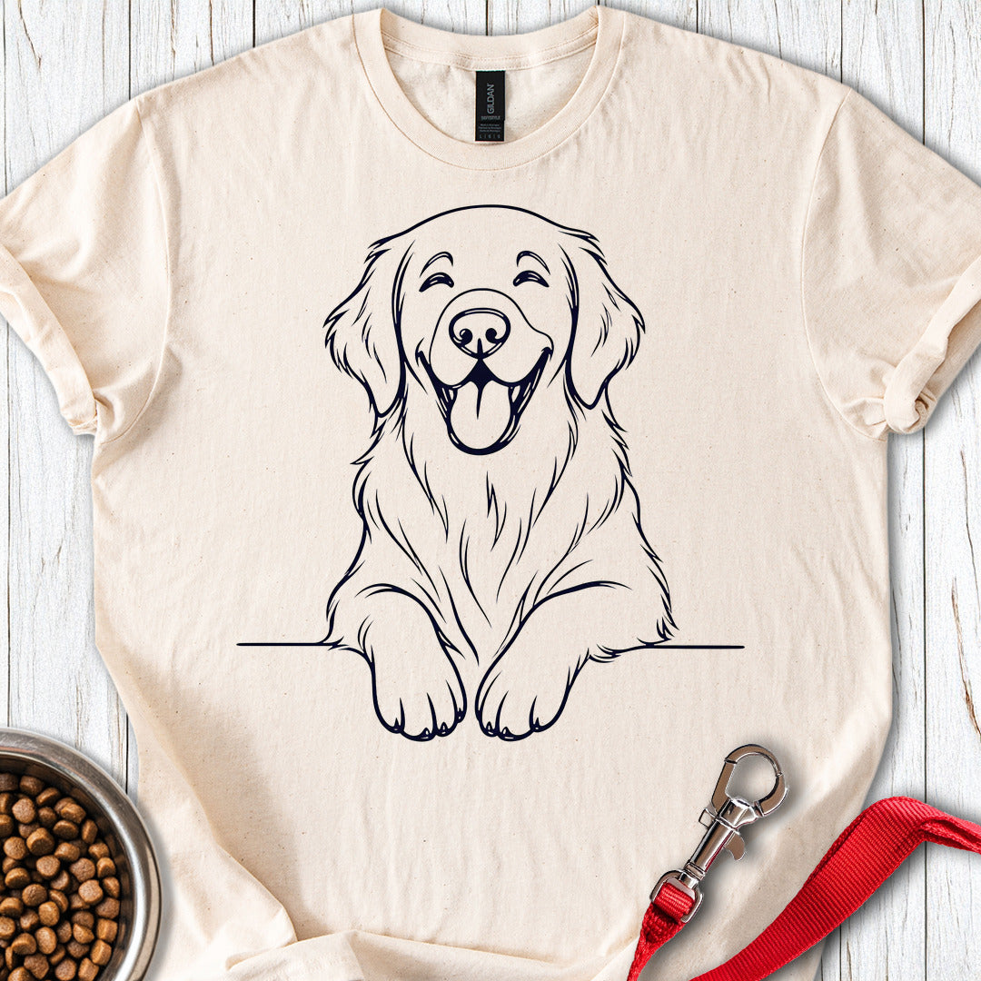 Flat Coated Retriever Lineart — Natural