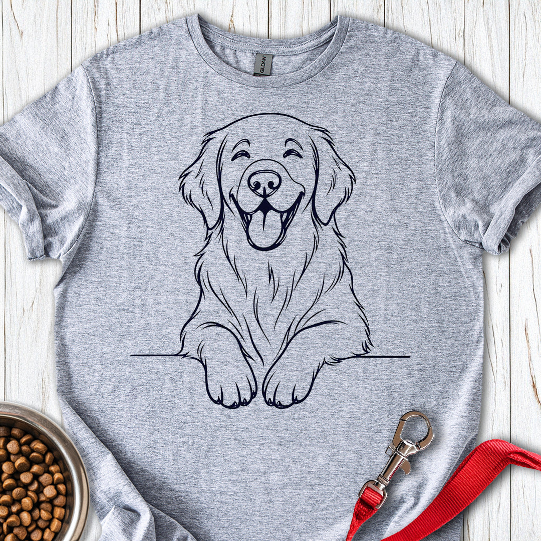 Flat Coated Retriever Lineart — Sport Grey