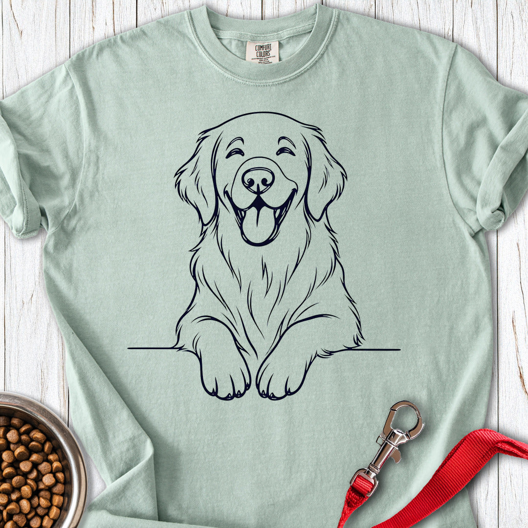 Flat Coated Retriever Lineart Premium Tee — Bay