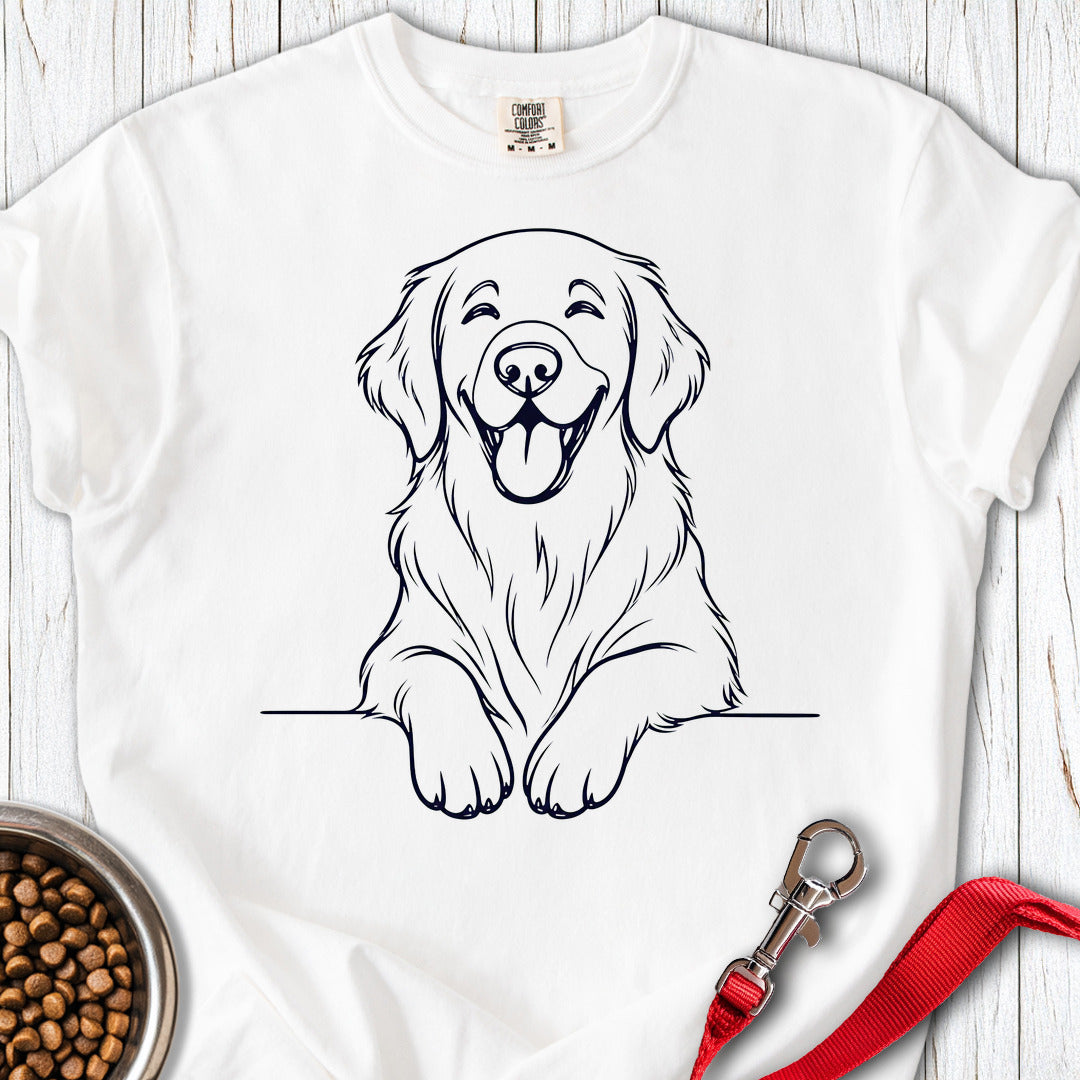 Flat Coated Retriever Lineart Premium Tee — White