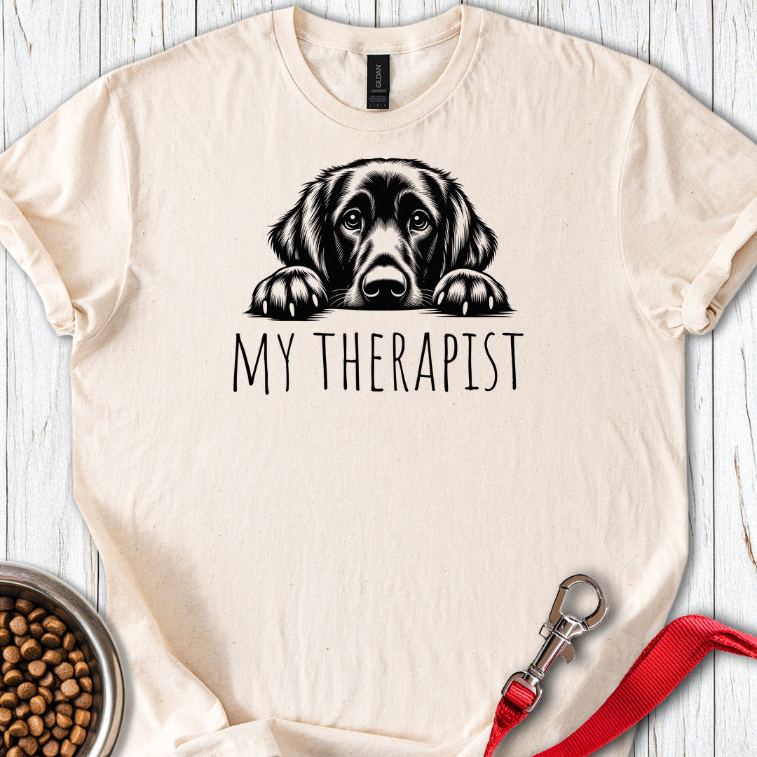 Flat Coated Retriever My Therapist — Natural