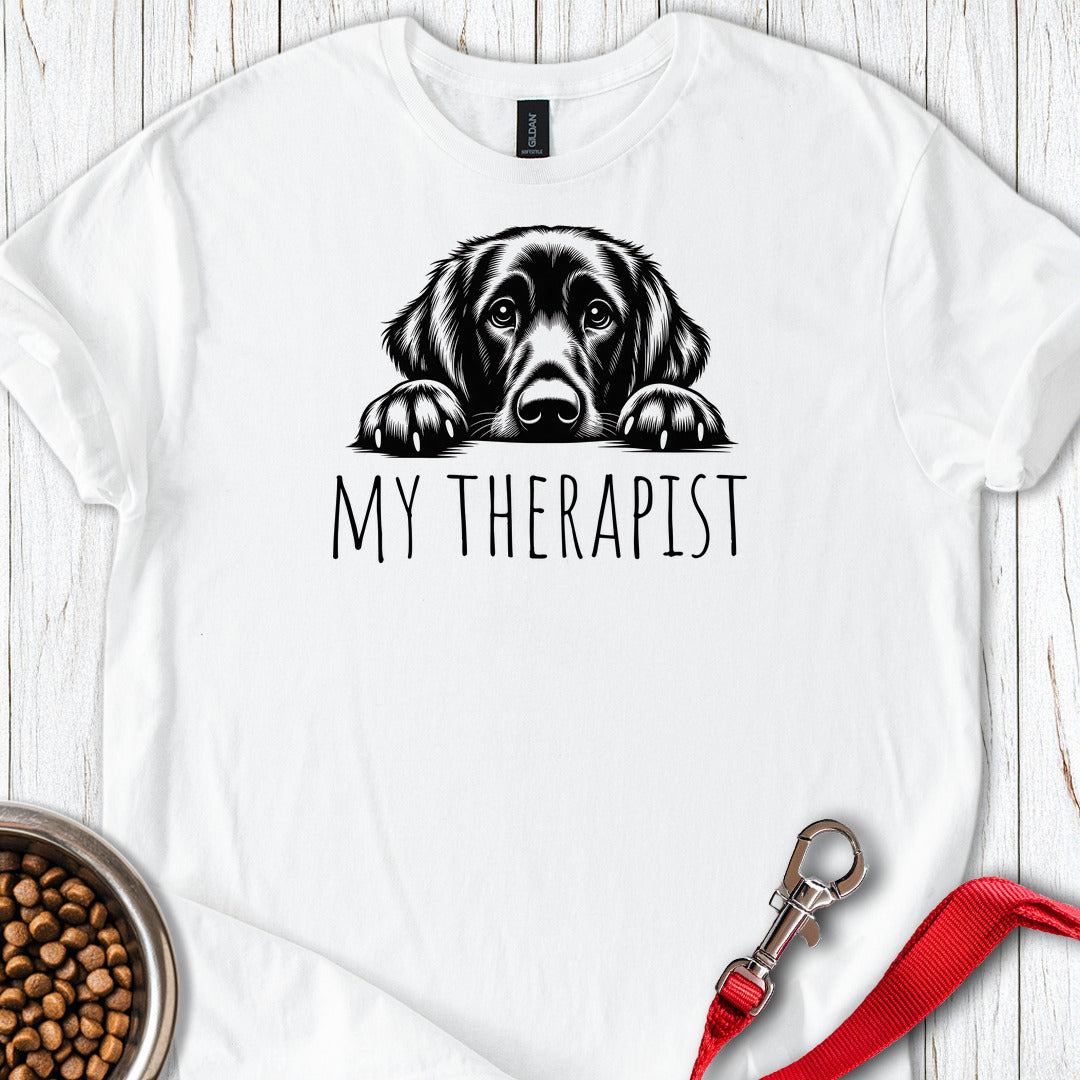 Flat Coated Retriever My Therapist — White