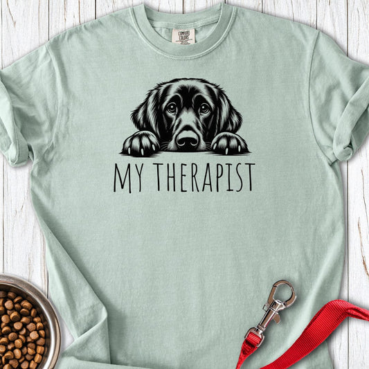 Flat Coated Retriever My Therapist Premium Tee Bay