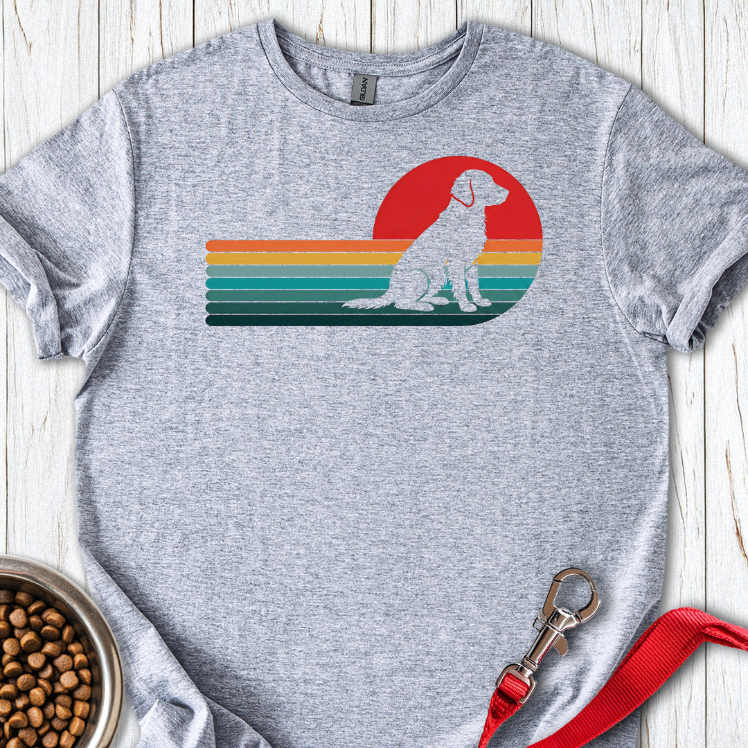 Flat Coated Retriever Retro Sunset — Sport Grey