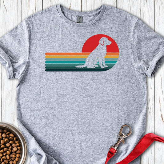 Flat Coated Retriever Retro Sunset Sport Grey