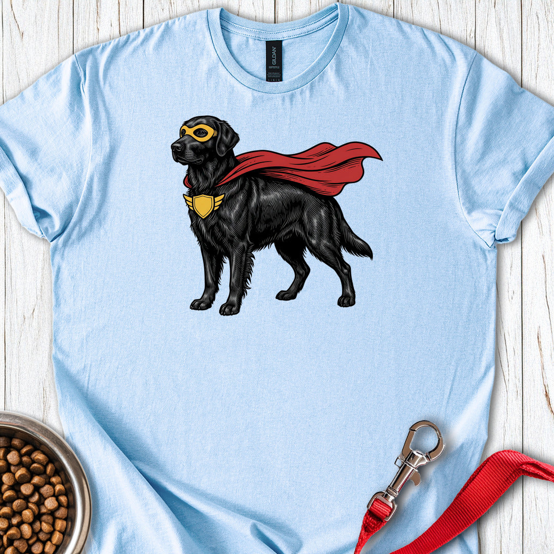 Flat Coated Retriever Superhero — Light Blue