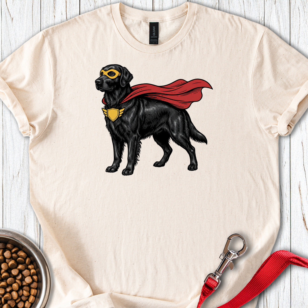 Flat Coated Retriever Superhero — Natural