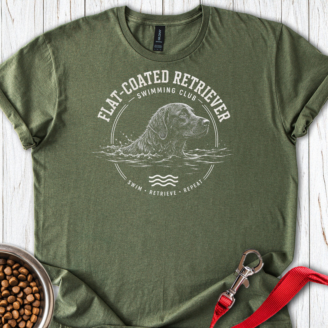 Flat-Coated Retriever Swimming Club — Military Green