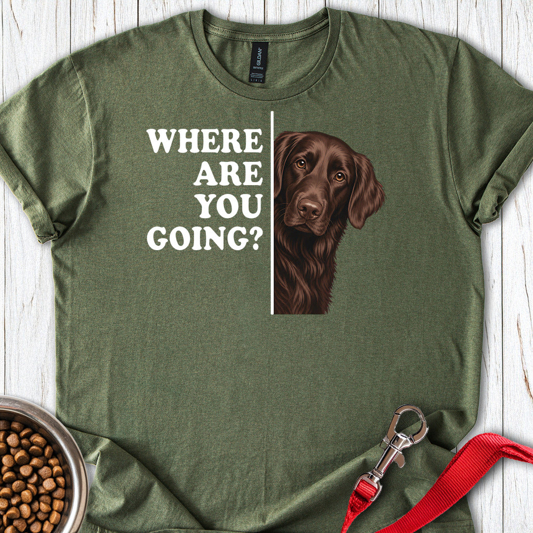 Flat Coated Retriever Where Are You Going — Military Green