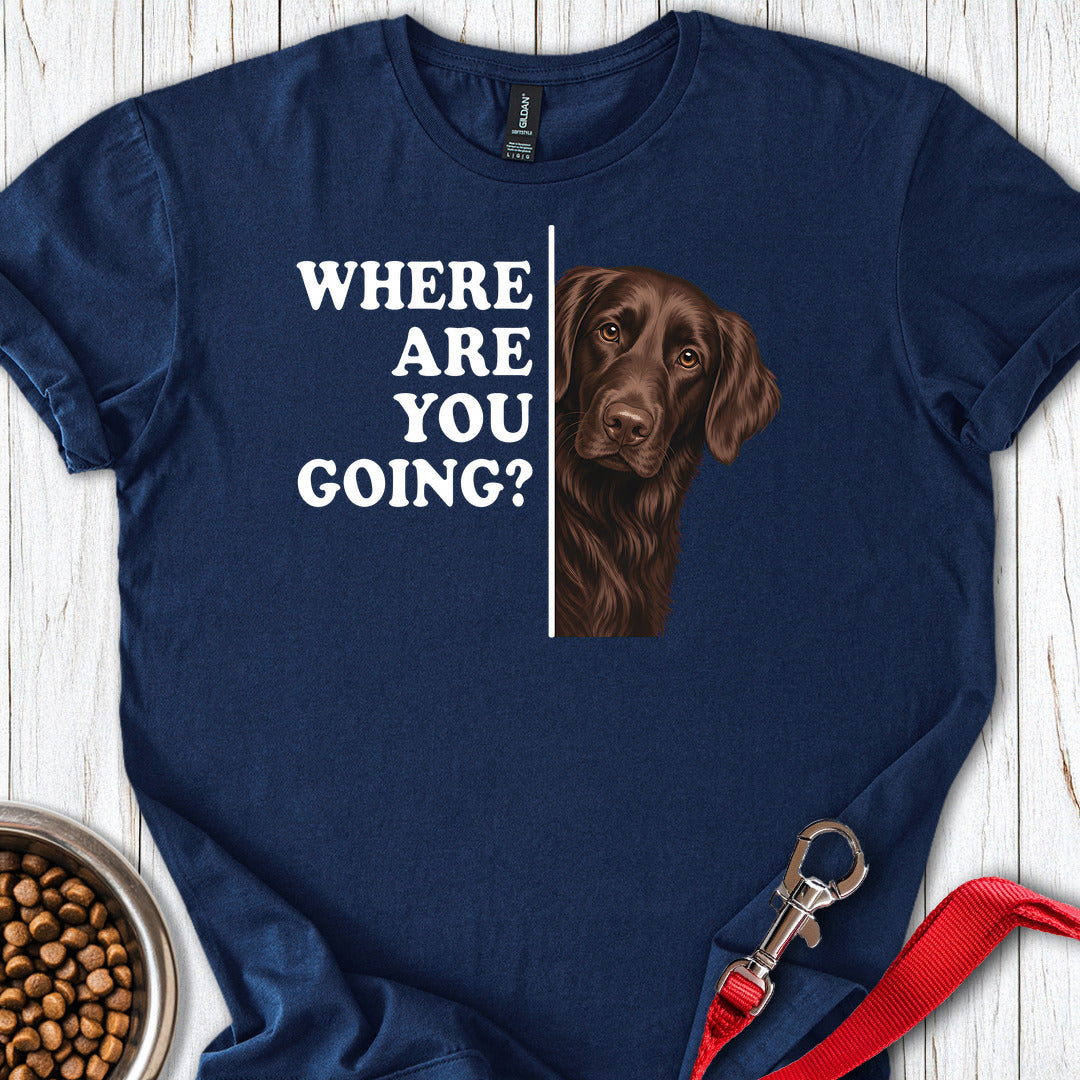 Flat Coated Retriever Where Are You Going — Navy