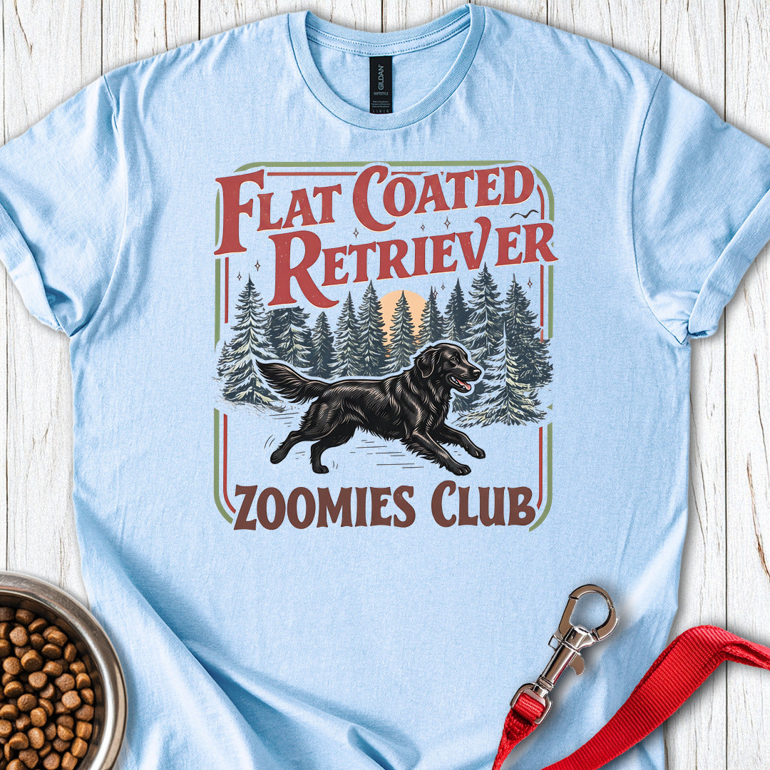 Flat Coated Retriever Zoomies Club — Light Blue