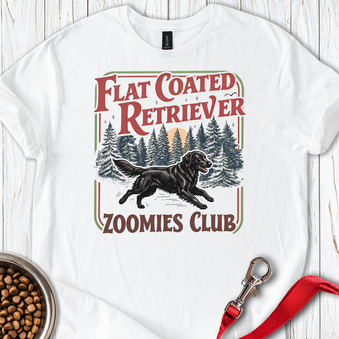 Flat Coated Retriever Zoomies Club — White