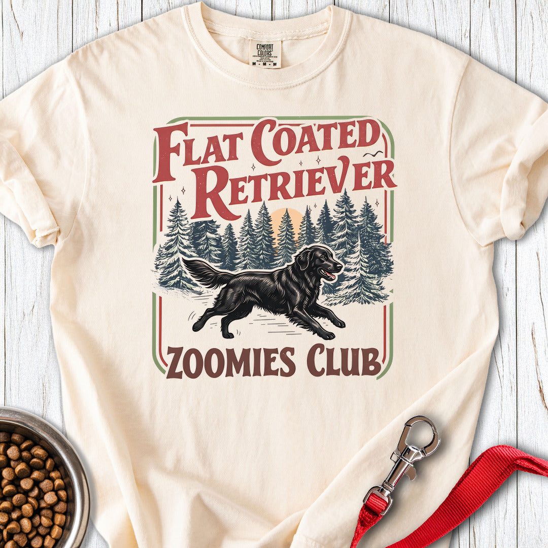 Flat Coated Retriever Zoomies Club Premium Tee — Ivory